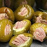 Stuffed Cherry Peppers with Rolled Italian Meats: 8 Oz. Jar (Hot)