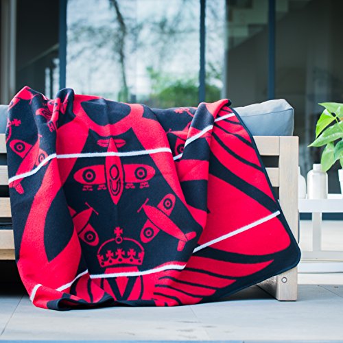 BASOTHO Heritage Wool African Blanket for Wearing (As seen in Black Panther) Victoria England - Spitfire (61" x 65")