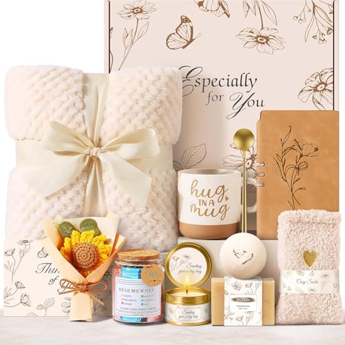 Get Well Soon Gifts for Women, Self Care Gift Basket with Bible Verse Jar, Thinking of You...
