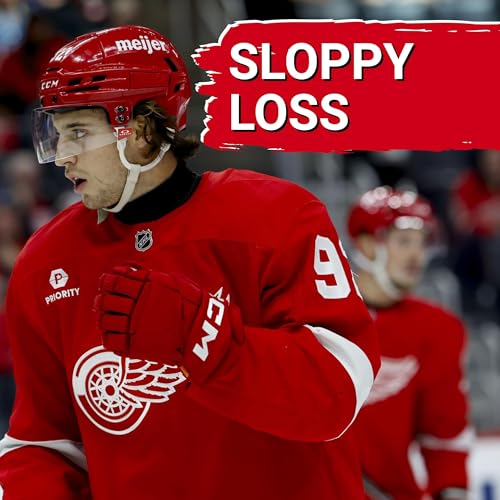 Detroit Red Wings look sloppy in third straight preseason loss | Nate Danielson injured Podcast Por arte de portada