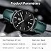BEN NEVIS Watch, Mens Watch,Minimalist Fashion Simple Wrist Watch Analog Date with Leather Strap Orange Blue