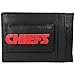 Siskiyou Sports NFL Kansas City Chiefs Logo Leather Cash and Cardholder, Black