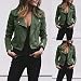 SHOBDW LiquidacióN Ventas Mujeres SeñOras Retro SóLido Remache Cremallera Chaqueta De Bombardero...