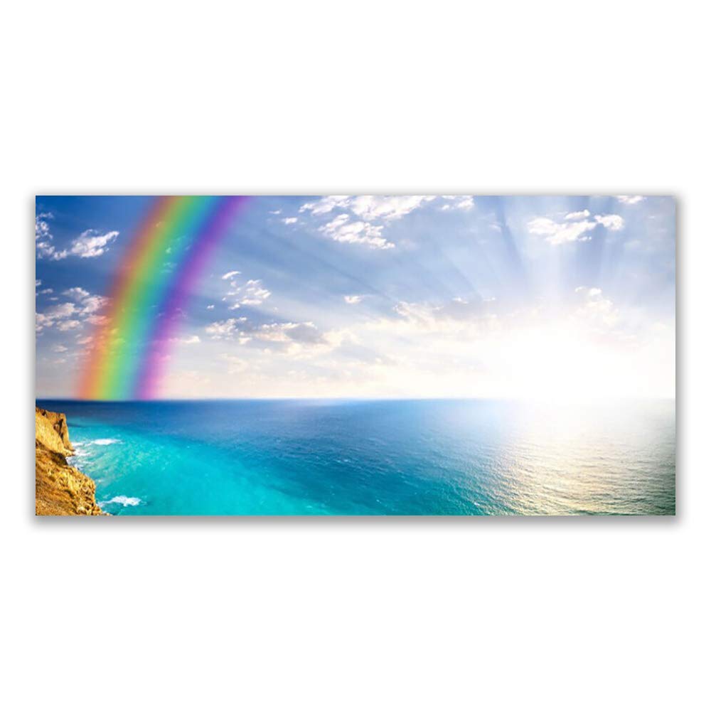 Tableau en verre trempé 120x60 cm Tulup pour raviver un mur sombre sans travaux