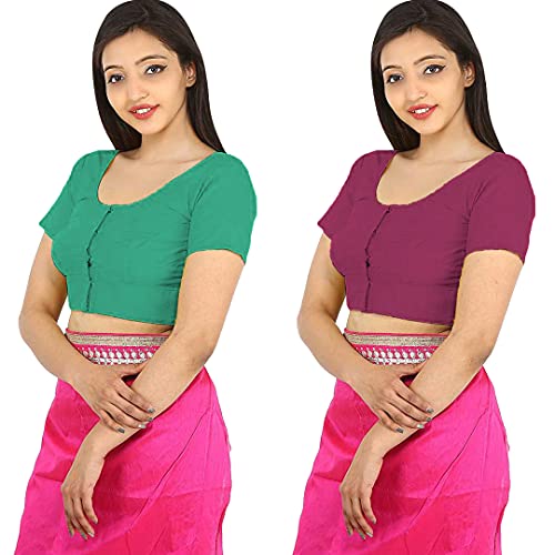 Image of Namita Women's Rubia Cotton Solid Half Sleeve Blouse