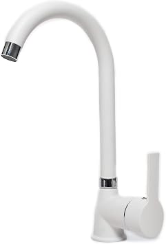FAUMIX 2-Year Warranty Open and Close Hot Cold Water Inlet Kitchen Sink Faucet WHITE