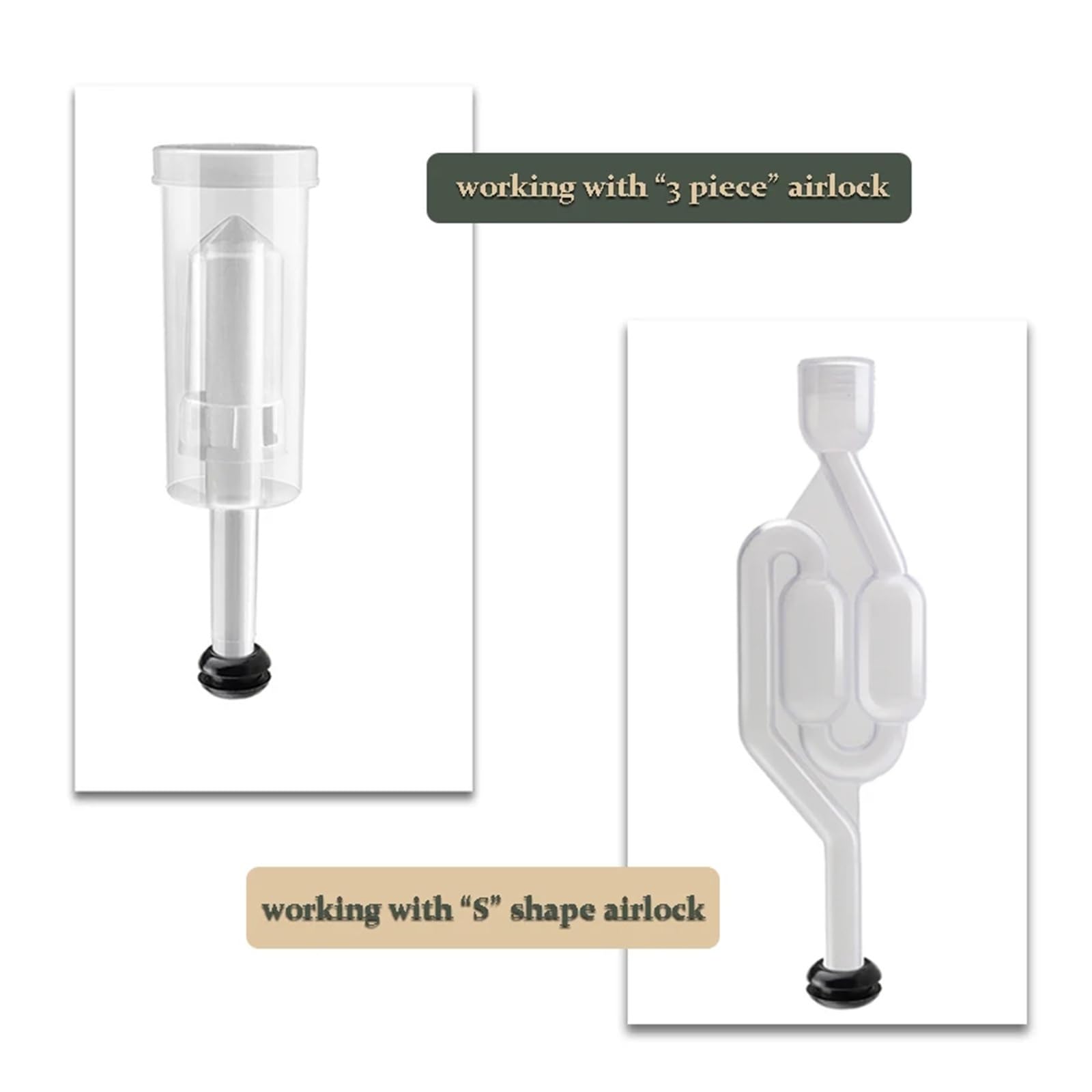 Guarnizione Anti-Perdita for fermentatore con Tappo gorgogliatore, Guarnizione in Silicone for Birra Fatta in casa, Tappo gorgogliatore, Tappo Coperchio fermentatore