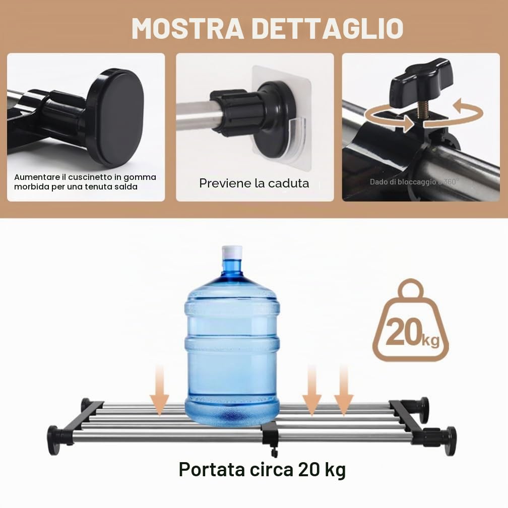 Hershii Ripiani Regolabili Pareti Divisorie Per Armadi Ripiani Portaoggetti A Scomparsa Per La Casa Nessuna Perforazione