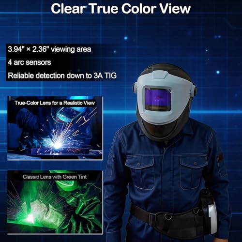 Auto Darkening Welding Helmet with PAPR