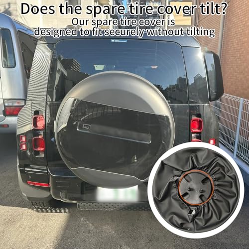 Image of Spare Tire Cover Compatible with Land Rover Defender 2020-2025 Wheel Cover for Defender 90 110 130 Stylish and Protective Accessory