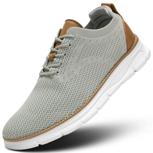 Image of Men's Mesh Sneakers Oxfords Lace-Up Lightweight Casual Walking Shoes Driving Shoes