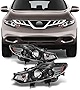 AKKON - Fits Murano SUV Halogen Type Chrome Headlights Driver Left + Passenger Right Side Replacement Pair