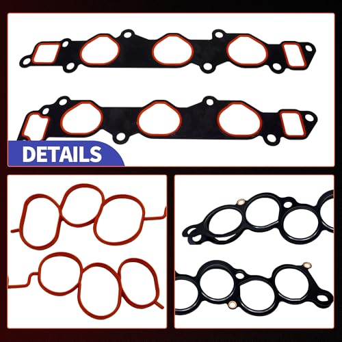 Image of HiSport Intake Manifold Gasket Set MS92766 Compatible with Lexus Toyota | Engine Gasket 3.0L V6 - ES300 1994-2003,GS300 2006,RX300 1999-2003,Camry 1994-2006 2955cc