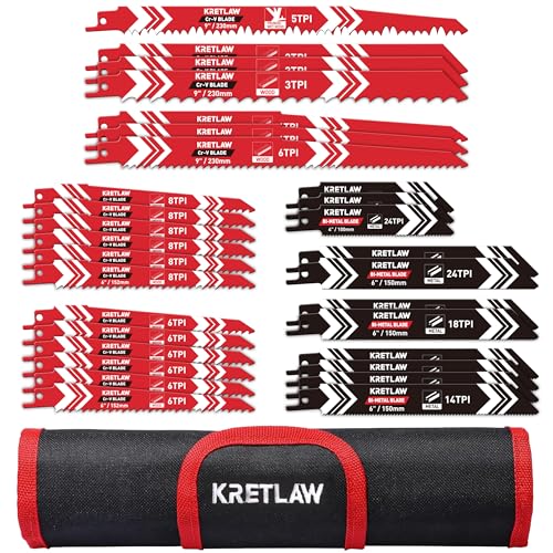 KRETLAW 36-Piece Reciprocating Saw Blades Set