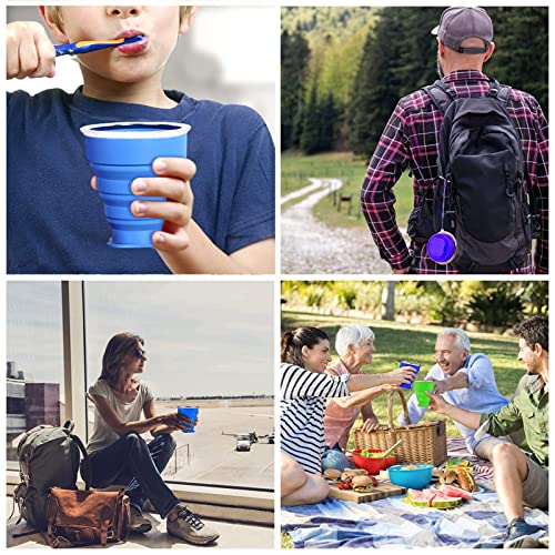 Dqzsy Silicone Collapsible Travel Cup, Folding Camping Cup With Lid, Expandable Drinking Cup Set, Reusable Mug For Camping, Coffee Cup Hiking #TOP6