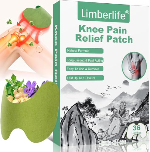 Limberlife Knee Pain Relief Patches, 36Pcs Natural Relief Heat Knee Patch, Wormwood Knee Patches for Pain Relief, Warming Herbal Patches for Knee Back Neck Shoulder Limberlife Knee Pain Relief Patches, 36Pcs Natural Relief Heat Knee Patch, Wormwood Knee Patches for Pain Relief, Warming Herbal Patches for Knee Back Neck Shoulder