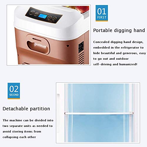 Koelkast, vrieskast, mini-koelkast, 12 V-24 V/220 V-240 V, voor auto, koelbox, dubbel gebruik warm / koud, draagbaar, ijsbox, kleine vriezer, camping, zwart, 28 l - Image 4