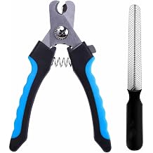 DDSHUN Dog Nail Clippers for Large, Medium and Small Breed Pet Nail Clipper Suitable for Dogs, Cats, Pets, Rabbits and Guinea Pigs With Safety Lock and Protective Guard to Avoid Over Cutting - Blue