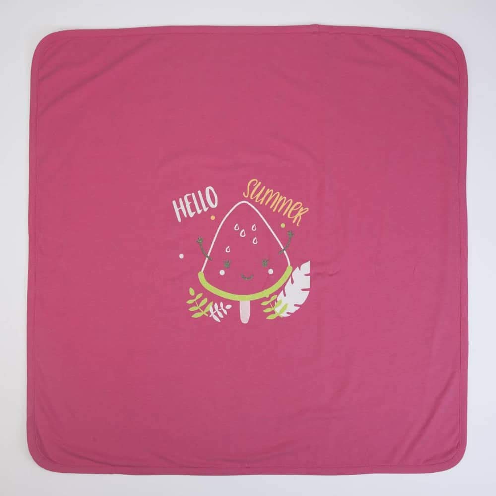 Copertina Neonato Bimba 80x80 cm 100% cotone organico - Coperta Neonato Rosa - Accessorio Perfetto per Bambini - Nuova Idea Regalo per Neonati Bambino e Bambina