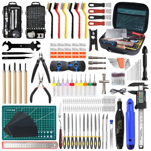 318PCS USB 3D Printer Tool Kit, Complete 3D Printer Accessories with EVA Portable Case, All-Purpose 3D Printing Tools fo