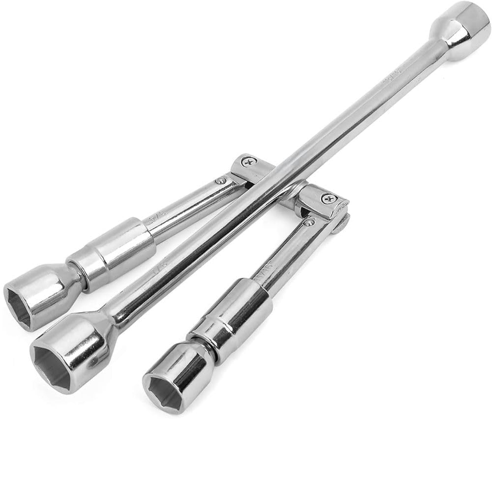 14-inch Universal Folding Lug Hex Wrench, 4-Way Cross Wrench | SAE & Metric, Chrome-Plated Drop-Forged Steel, Folding Design for Storage, Universal for Cars, Light Trucks, SUVs, RVs & Vans-image-24