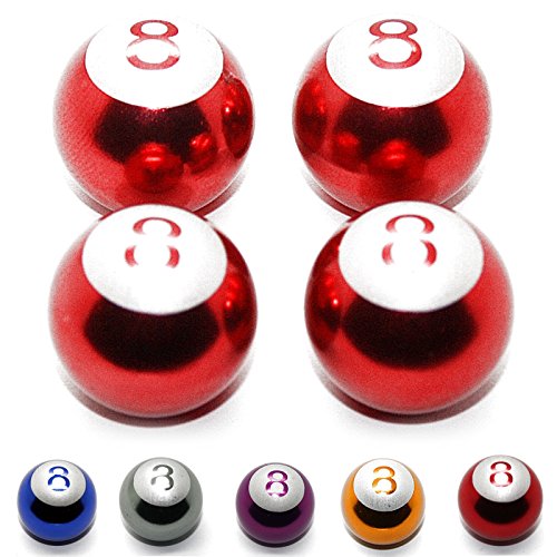LED-Mafia Billard Lot de 4 Bouchons de Valve pour Moto