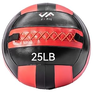 JFIT Wall Medicine Ball – 10 Weight Options 4lb-30lb – Durable Wall Balls for Exercise, Cardio, Core Strength