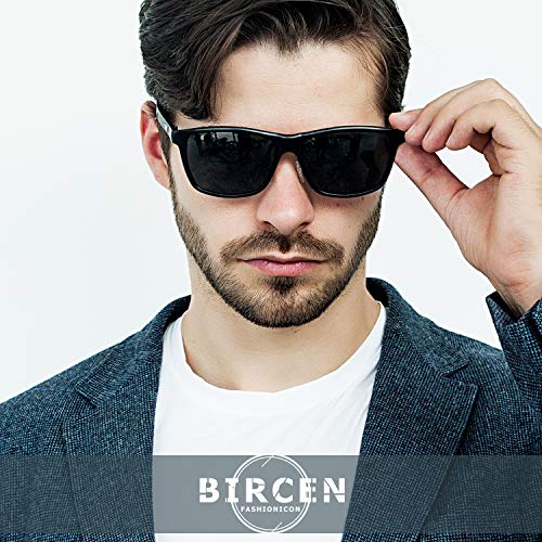 Bircen Men's Women's Driving Sunglasses Polarized UV400 Protection Rectangular Sunglasses for Men Women Anti Glare Glasses - Thumbnail 5