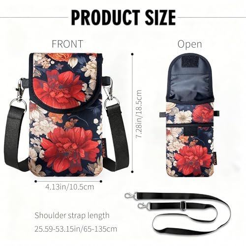 Image of Neoprene Phone Sleeve Pouch Case Bag for Men Women w /Crossbody Strap /Neck Lanyard for iPhone 17 /16 /15 /14 Pro Max, Samsung S25,Pixel 10
