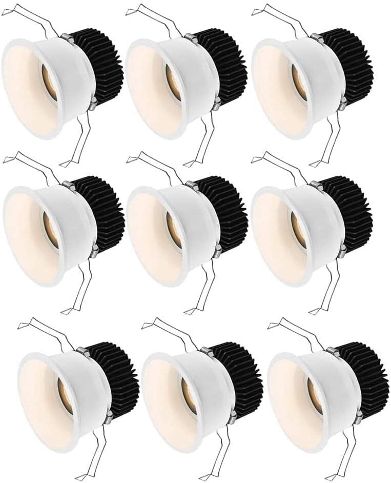 Paquete de 9 focos LED empotrables para Sala de Estar, 7 W y 12 W.,B7w-4000K
