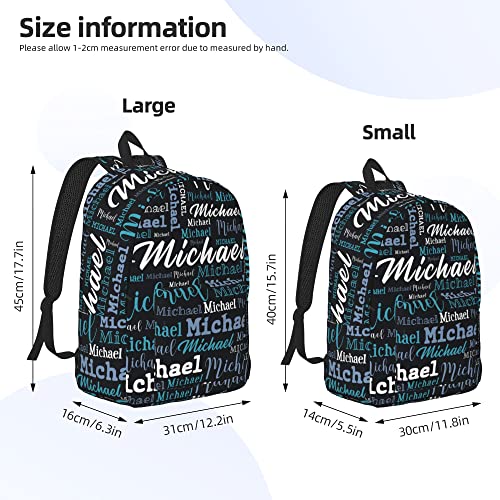 Custom Backpack with Name, Personalized Nmae School Backpack for Boys Girls, Customized 17Inch Student Bookbag with Lunch Bag Pencil Case for Travel, Work and School3