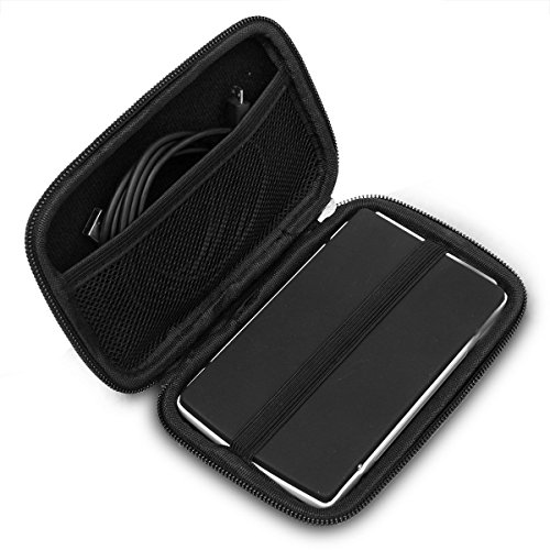 Image of AlexVyan - Shock Proof External Hard Disk Case Protector for 2.5 Inch Seagate Expansion 1TB Wired External USB 3.0 2.0 Hard Drive Disk (500 GB, 500GB,1TB, 1 TB, 2TB 2 TB ,1.5TB 1.5 TB 3TB 3 TB Compatible) Cover HDD Case Casing Carry Bag Pouch Sleeve Enclosure (Blue Flower)