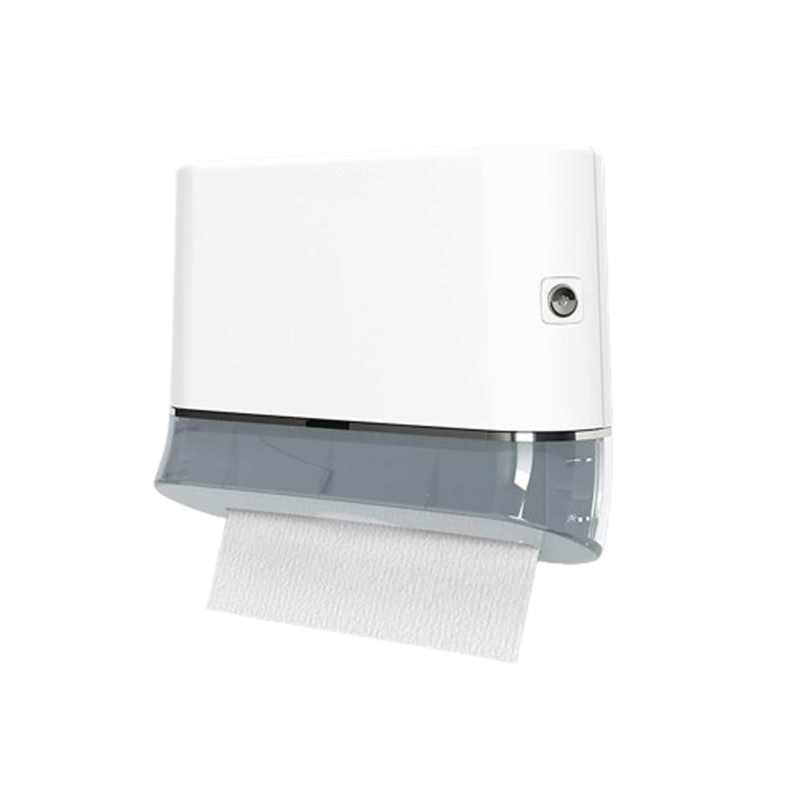 FETGKNBM2 Commercial Multifold Commercial Paper Towel Dispenser Wall Mount 200 Sheets C Fold Trifold Toilet Tissue Box Plastic White Hand Towel Holder for Bathroom Kitchen Restroom