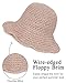 Womens Crochet Straw Sun Hat with Wide Brim – Soft Foldable Floppy Beach Hat for Summer (US, Alpha, One Size, Pink)
