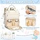 RAINSMORE Baby Wickelrucksack Groß mit Mobiler Wickelauflage Multifunktions Wickeltasche Kinderwagen Rucksack Wasserabweisend Babytasche Diaper Bag für Mama und Papa Weiß