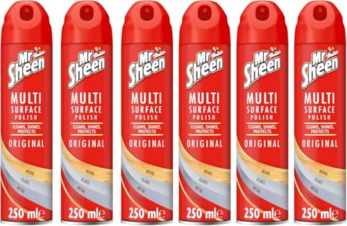 Mr Sheen (ORIGINAL) -Multi-Surface Polish- Aerosol 250ml (PACK OF 6)