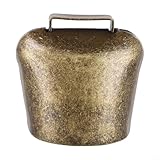 Eisen-Schafglocke für Rinder, lauter und klarer Klang für Weidesicherheit, entworfen für Haltbarkeit im Freien (mittlere Bronze)
