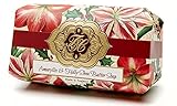 Amaryllis and Holly, Luxury Large Oversized, Beautifully Scented Shea Butter Soap Bar, Made in England, Triple Milled. Environmentally Friendly (Green). 8.0oz.
