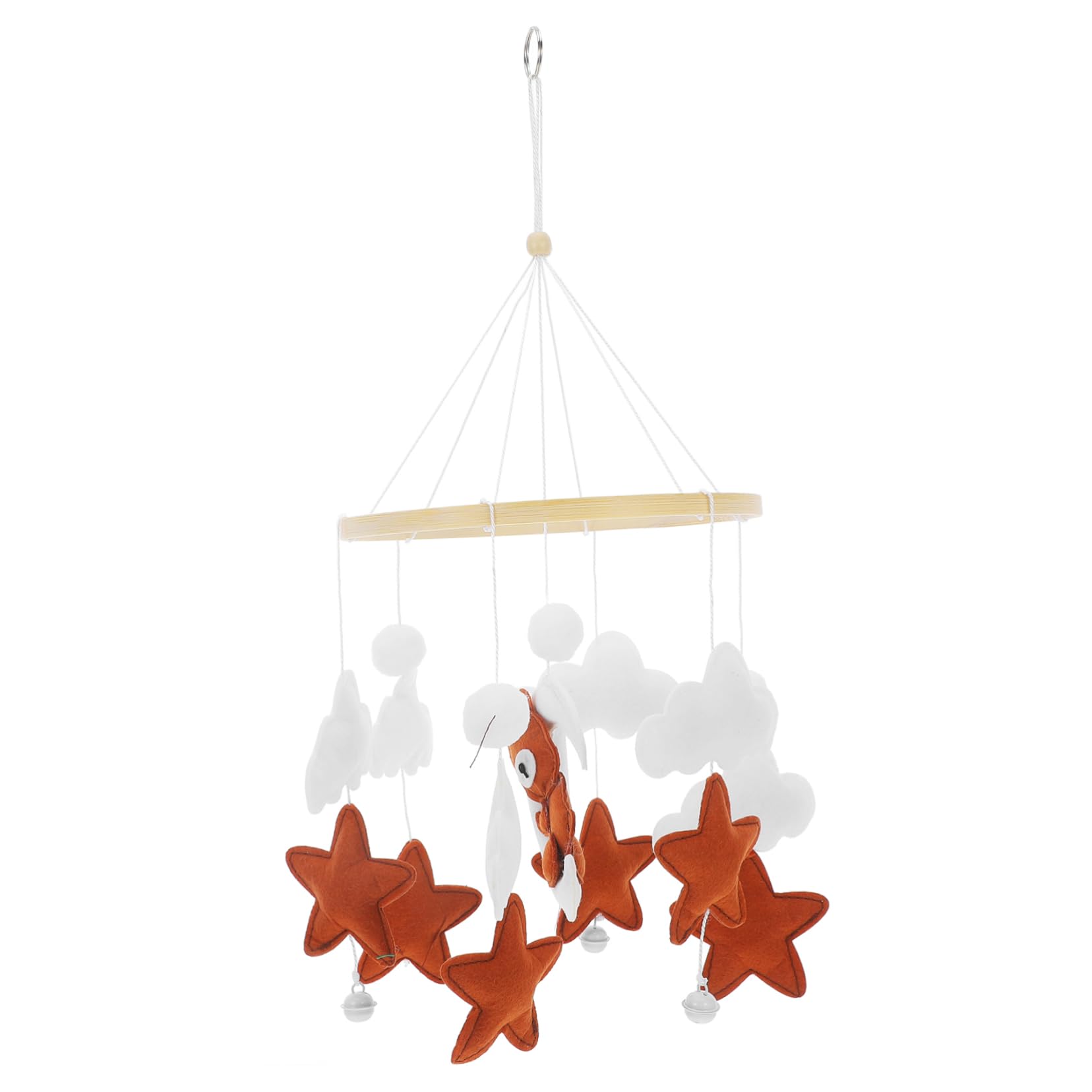 MAGICLULU Bed Bell Crib Mobile Nursery Mobile Hanging Ornament Crib Bed Hanging Crib Balls Pendant Wind Chime Ornament Mobile for Crib Girl Felt Wind Chime Plush