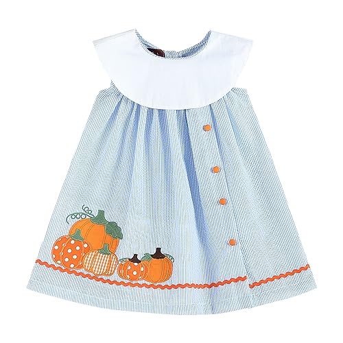 Baby and Girls Pumpkin Thanksgiving Dress