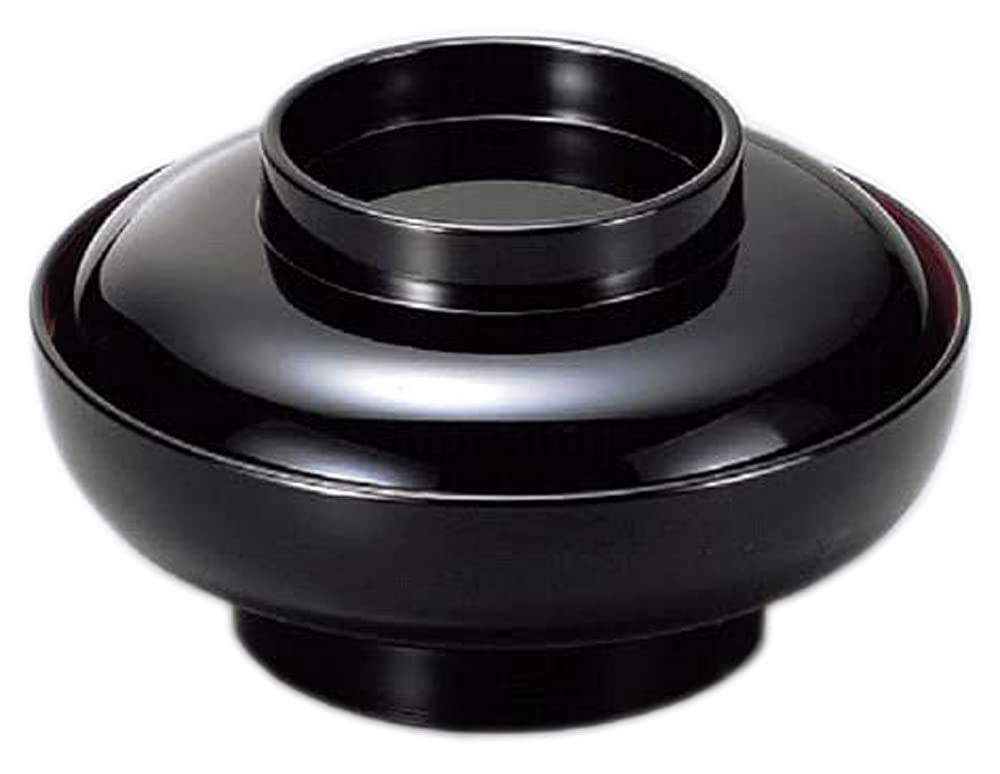 Bowl, 6 Size Large Flat Boiled Bowl, Kurouchi Vermilion Black [18.1? x 9.5cm] ABS Resin (7-283-7), Restaurant, Ryokan, Japanese Tableware, Restaurant, Commercial Use