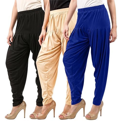 Image of Buy That Trendz Patiala Salwar for Women Relaxed Fit Viscose Patiyala Salwar Harem Bottom Pants