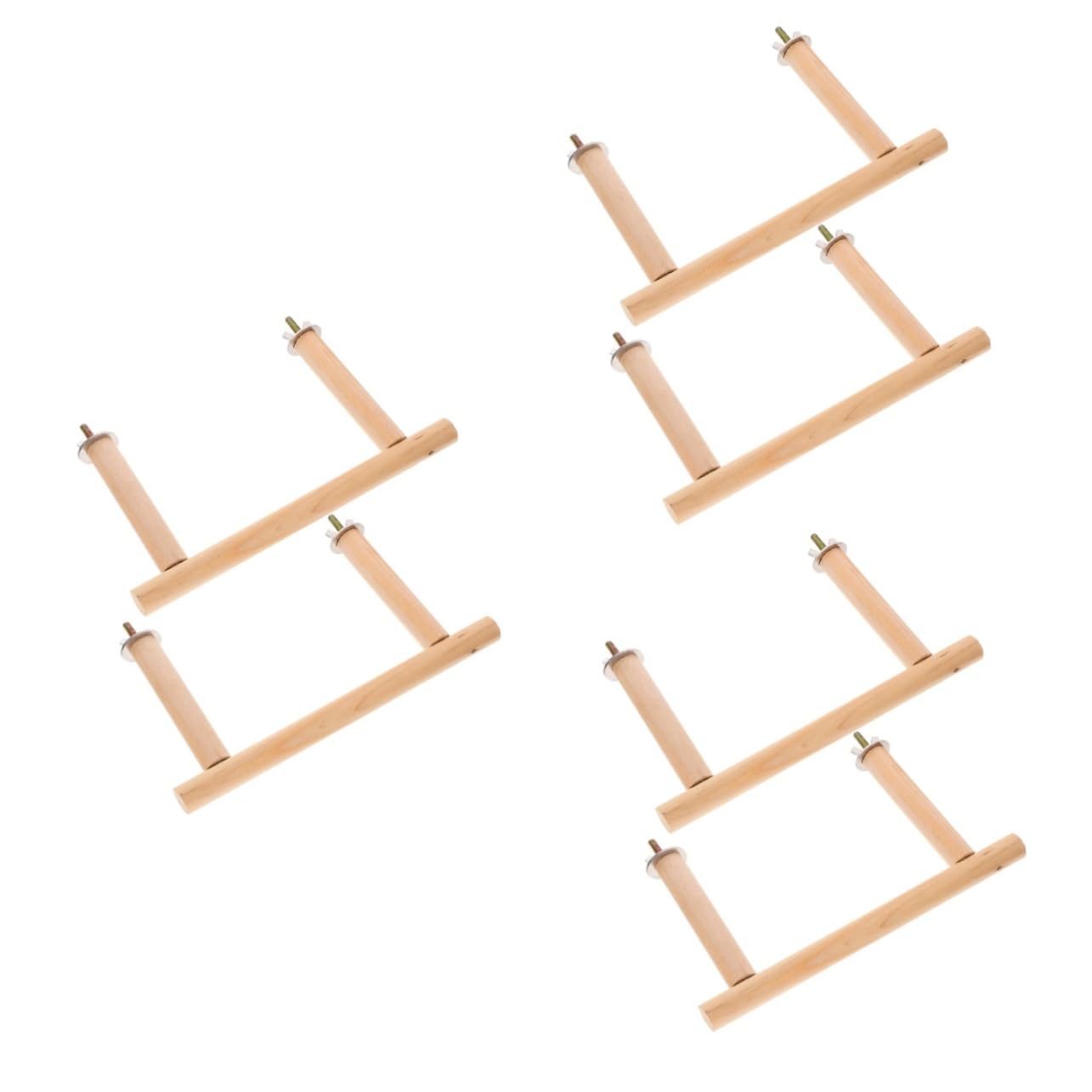 VANZACK 6pièces Perchoir pour Oiseaux Naturel Support pour Perruches Et Perroquets Accessoire De Cage à Oiseaux