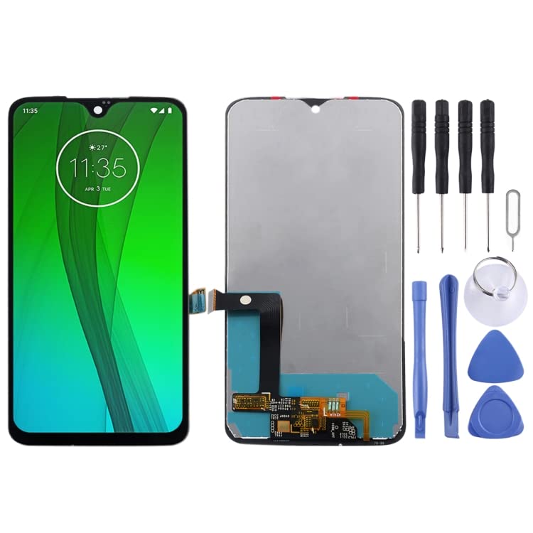 Piezas de reparación de teléfonos celulares Pantalla LCD TFT para Motorola Moto G7 con Digitizer Conjunto Completo (Negro)