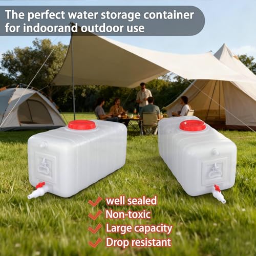 13Gallon/50L Water Storage Tank with Spigot,3m Hose and Control Valve by Siannobter - Used condition - Image 8