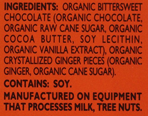 Dark Chocolate With Ginger Organic 3.50 Ounces (10 Bars) #TOP2