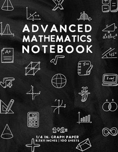 Advanced Mathematics Notebook (Chalkboard Series): 1/4 Inch Graph Paper Journal by schoolnest