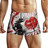 OGHNBV Japanese Samurai Anime Men's Boxer Brief Boxer Shorts Print Underwear Stretch Boxer Trunk Soft