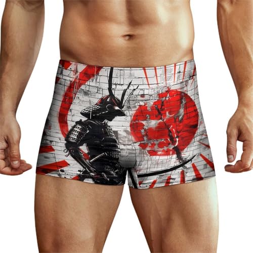 Japanese Samurai Anime Men's Boxer Brief Boxer Shorts Print Underwear Stretch Boxer Trunk Soft