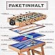 SereneLife 4-in-1 / 5-in-1 Multifunktionstisch – inkl. Billardtisch, Tischtennisplatte, Tischkicker, Kickertisch, Airhockey Tisch, Shuffleboard & Bowling Tische – Spieltisch Kinder & Erwachsene